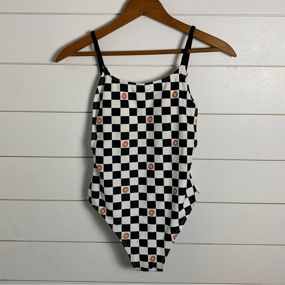 OF Odd Future Checkered Donut One Piece bathing suit size small never worn - Picture 1 of 9